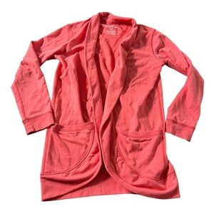 Tommy Bahama Women's Coral Open Front Cardigan Big Pockets Size Small